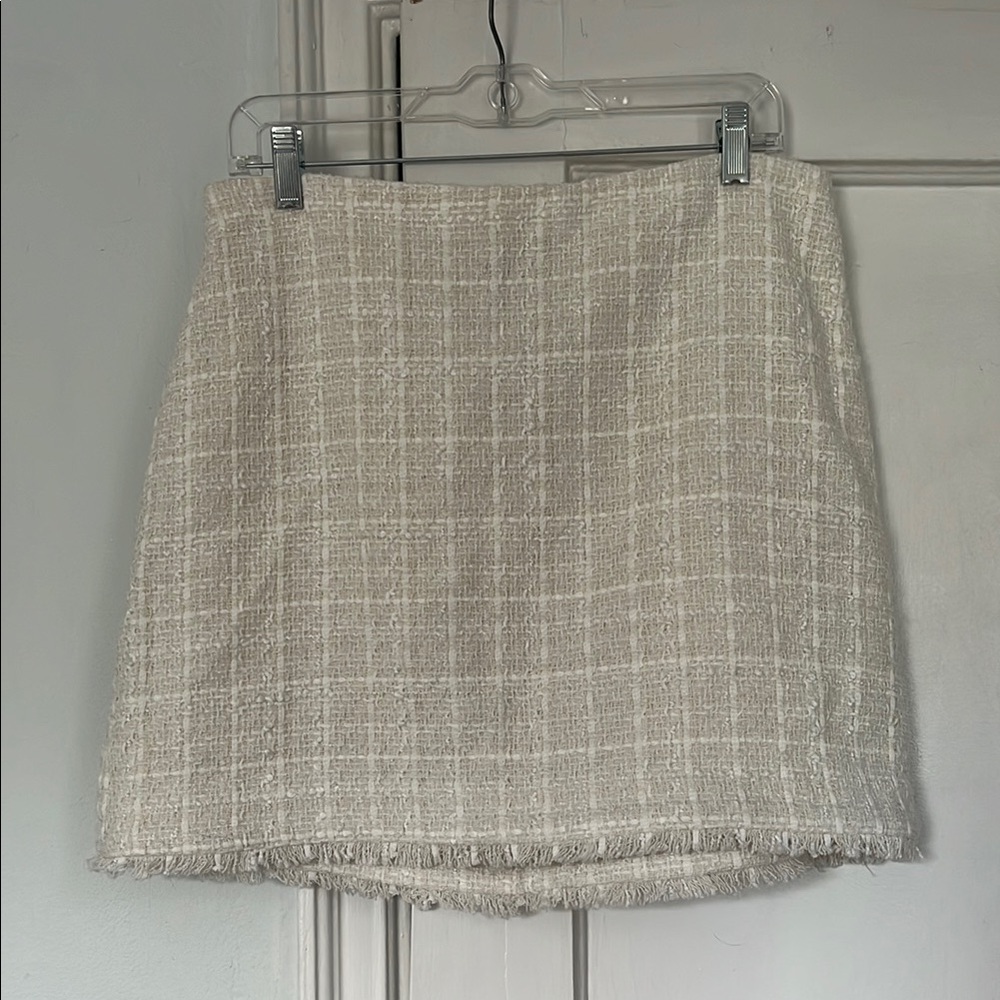 Cream Tweed Skirt